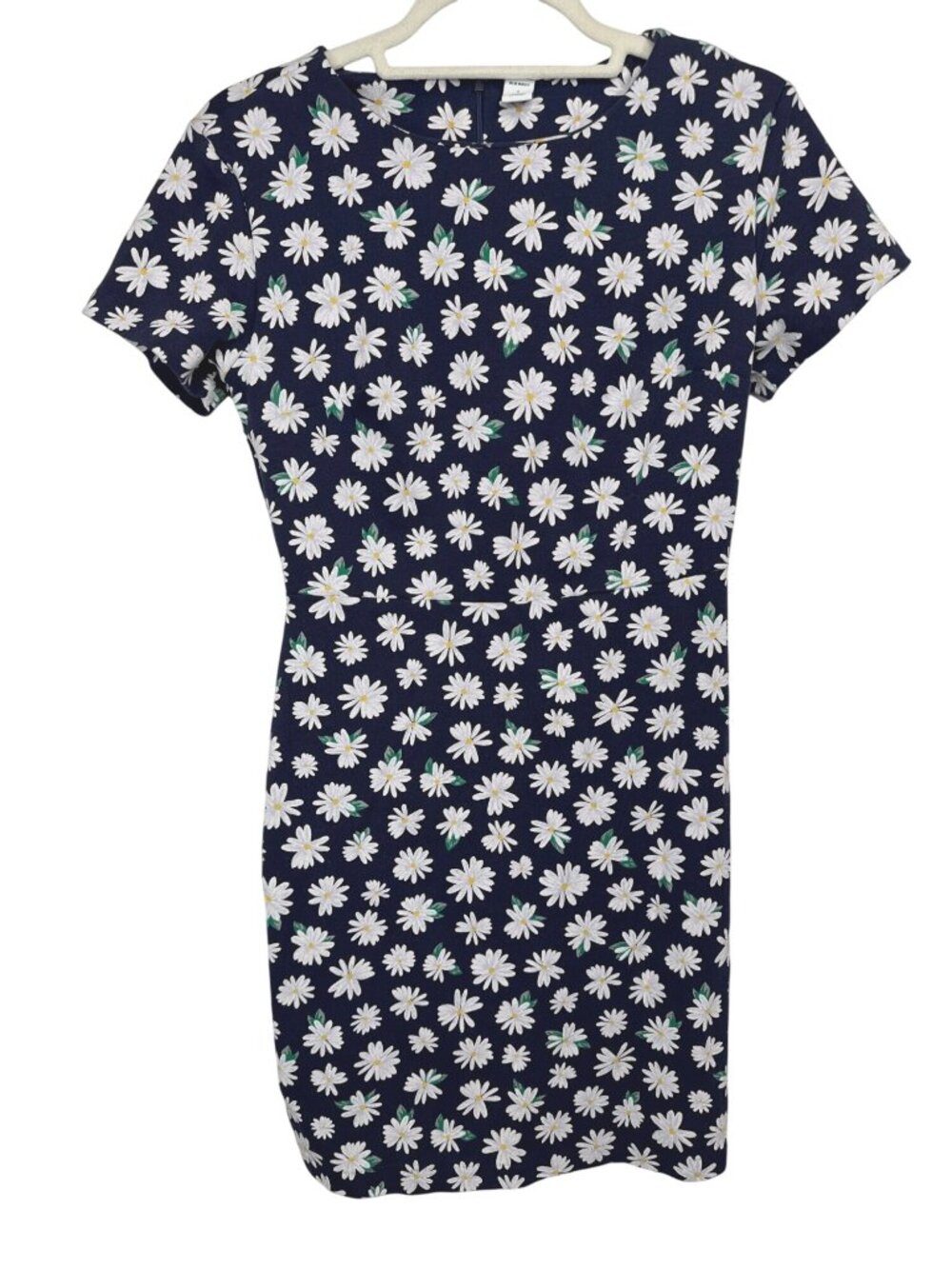 Old Navy Daisy Floral Mini Dress Womens Small Navy Blue Stretch